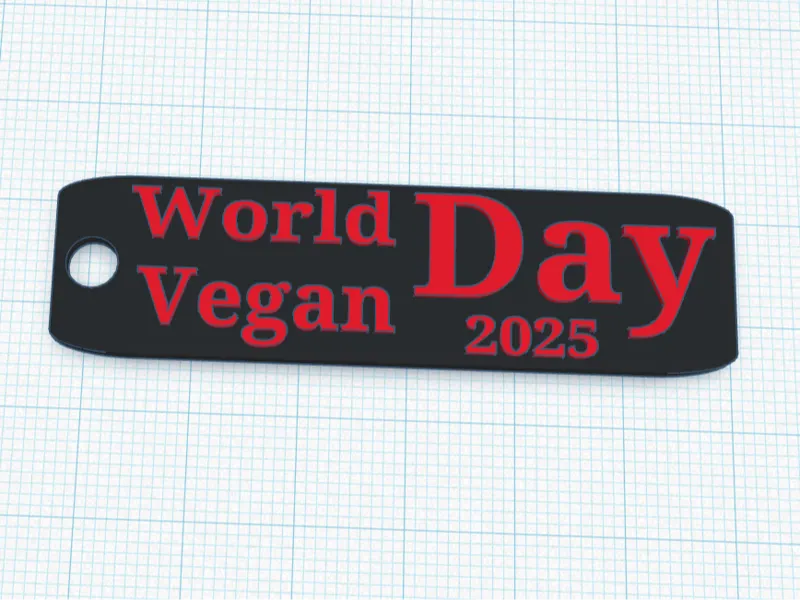 _Vegan Day_ keychain