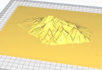 Samothráki Miniature Topographic Map