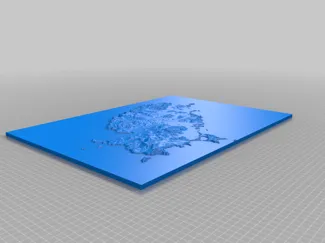 Eivissa Miniature Topographic Map