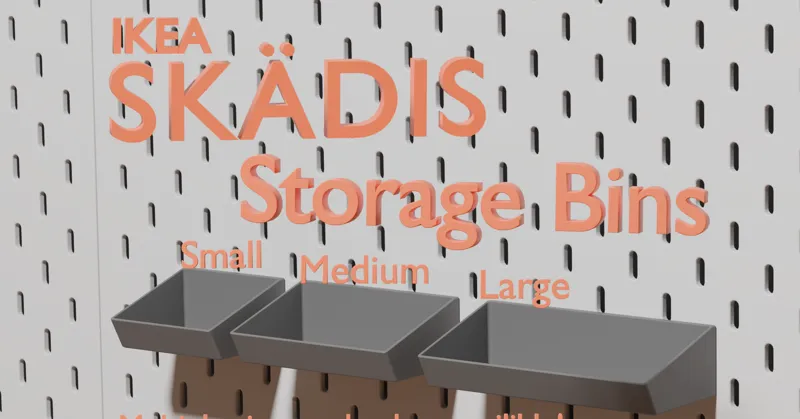 Ikea Skadis Storage Bins multiple sizes 