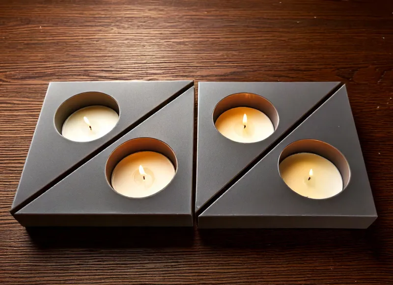 Triangular Candle (tealight) holder