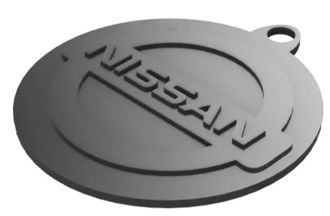 Nissan Logo and Writing keychain - Free 3D Print Model - MakerWorld
