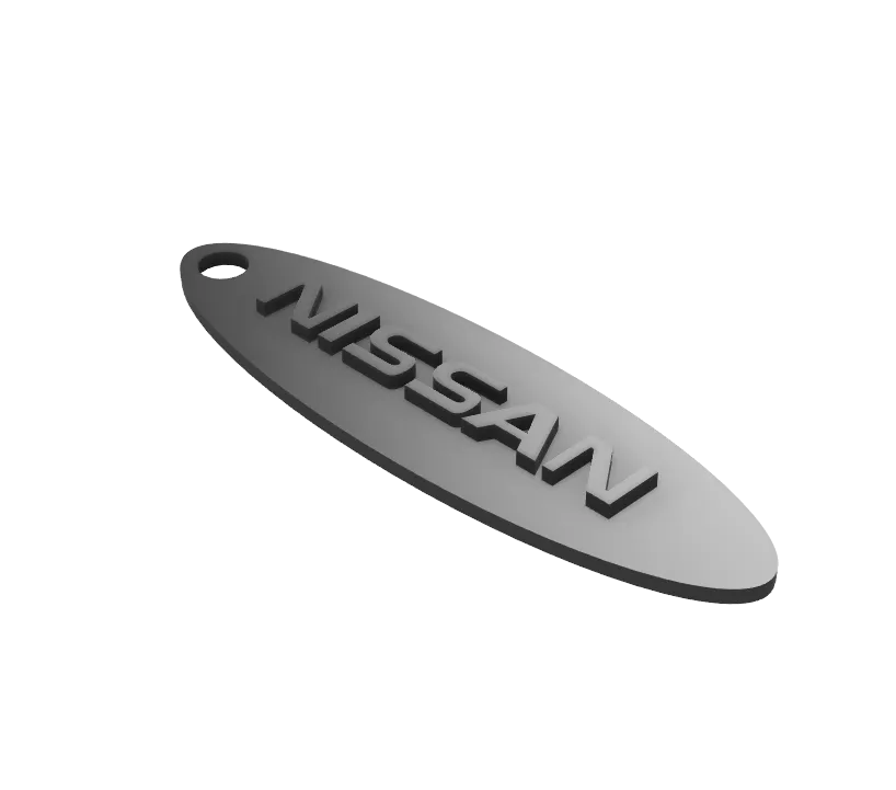 Nissan Logo and Writing keychain - Free 3D Print Model - MakerWorld