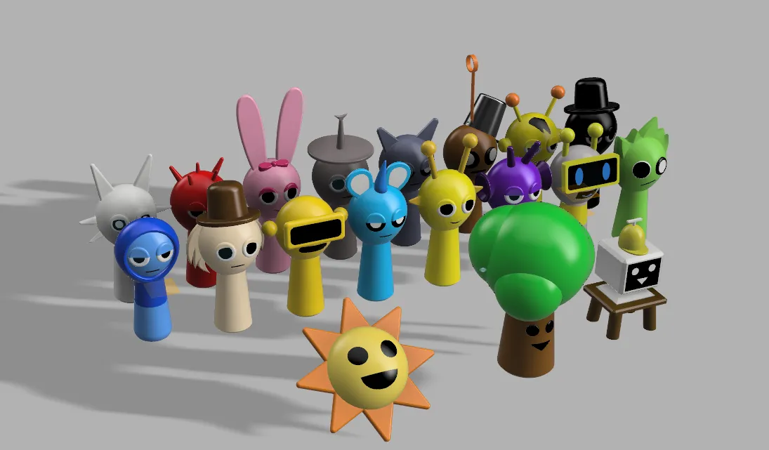 Sprunki Plush Rhythm Box Winder - Free 3D Print Model - MakerWorld