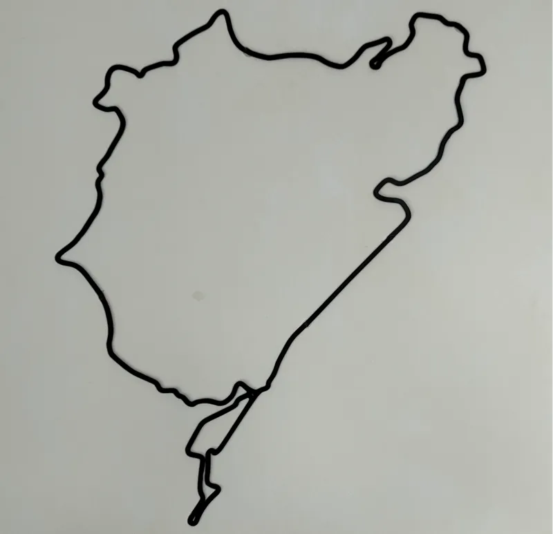 Nürburgring Track Map Wall Art