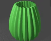 Green Round Vase