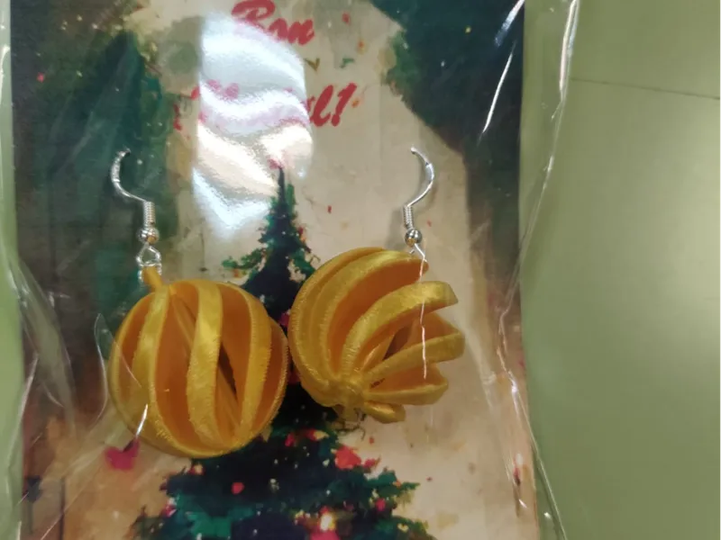 Christmas ball earrings