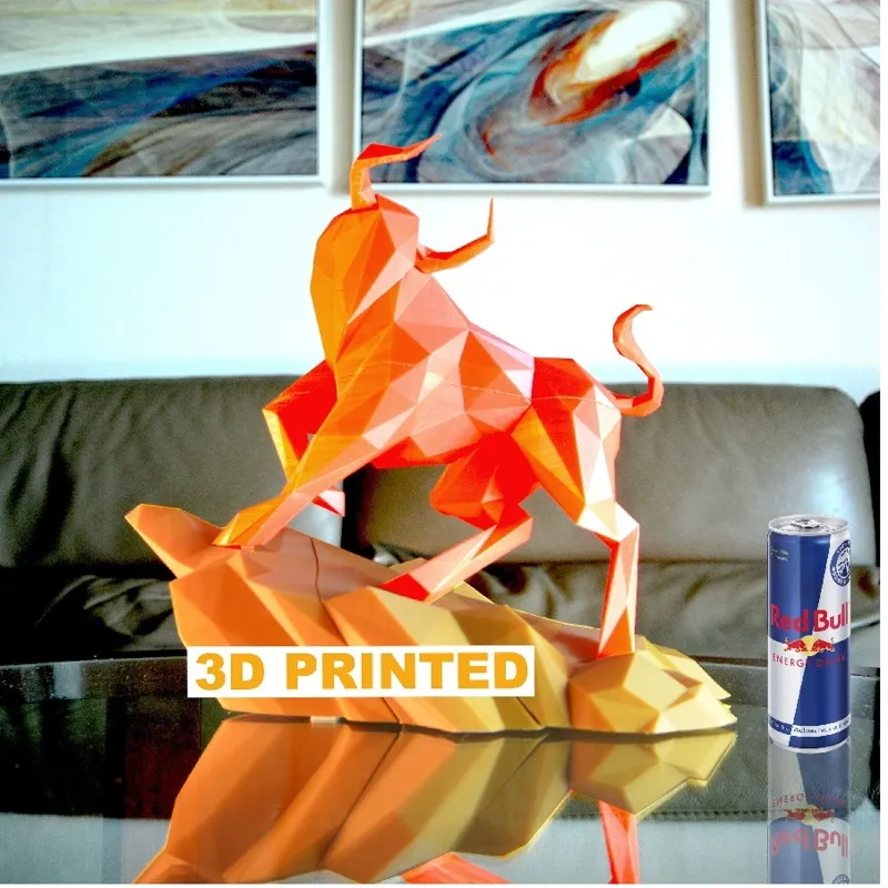 Red bull sculpture
