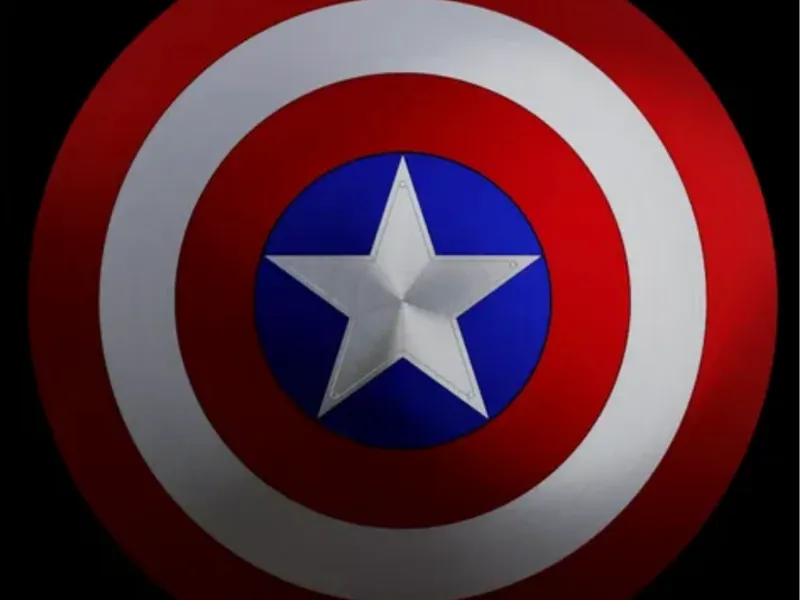 Captain America Shield Split 300mm^2 Build Plate