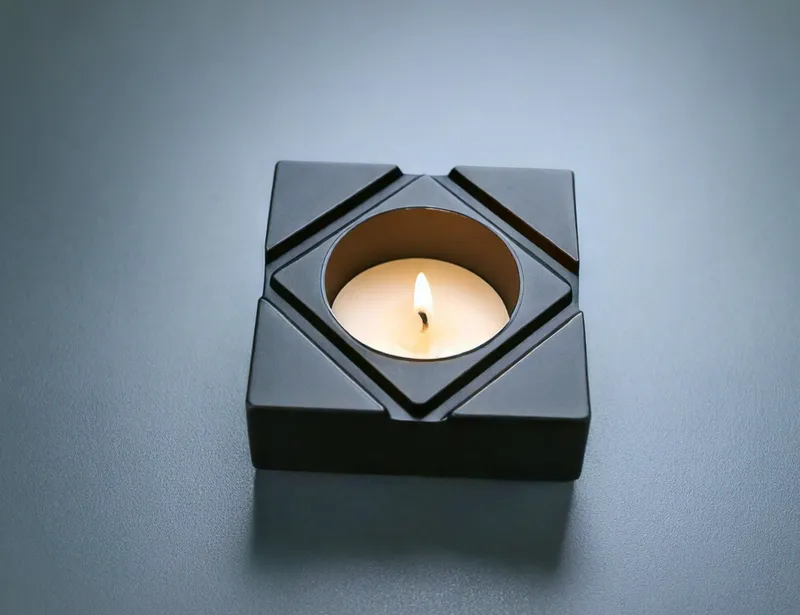 Modern Geometric Square Tealight Holder