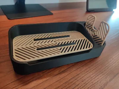 Modern pen and sticky note holder