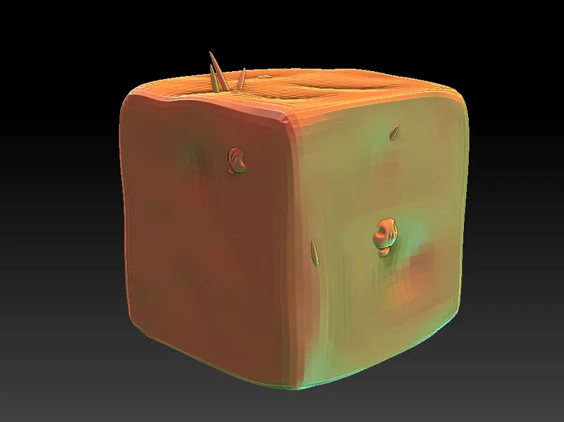 Stewart the acid cube with and without face