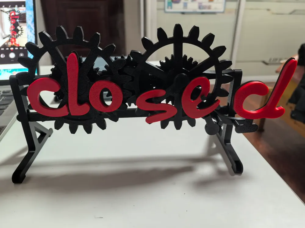 Open-Closed Converter Gear-Driven Business Sign, Open/Closed Gear ...