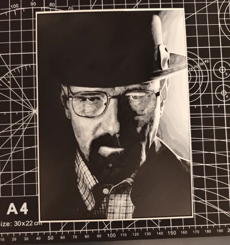 绝命毒师 Breaking Bad 老白 Heisenberg 双色浮雕