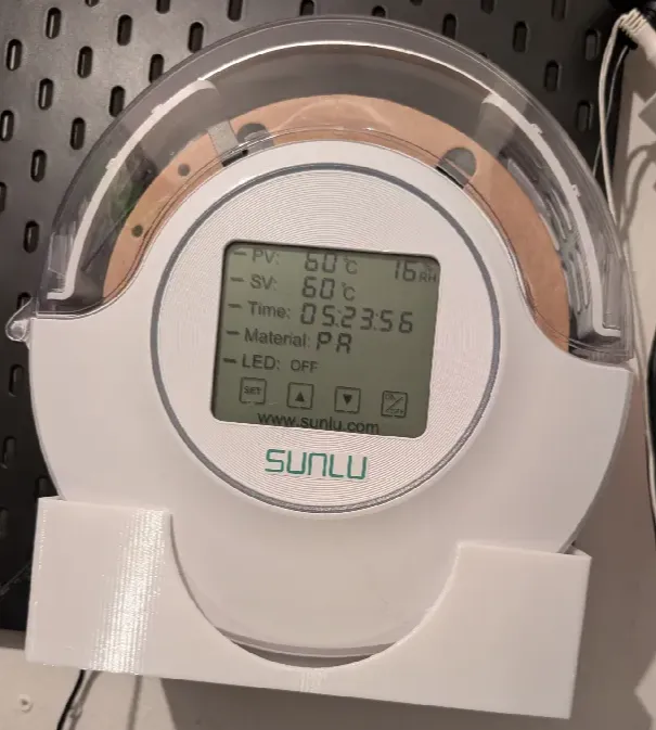 Ikea Skadis holder for Sunlu S2 filament dryer