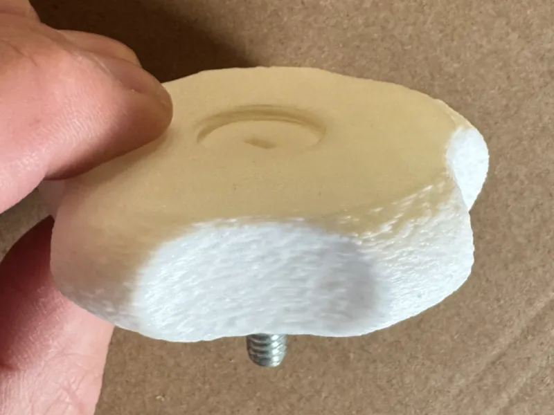Knob and plug for 1/4IN Hex Bolt