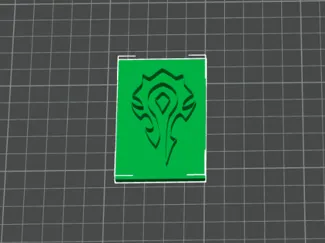 Inverse Warcraft Horde Symbol for leather stamping