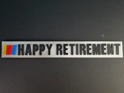 NASCAR Happy Retirement Logo