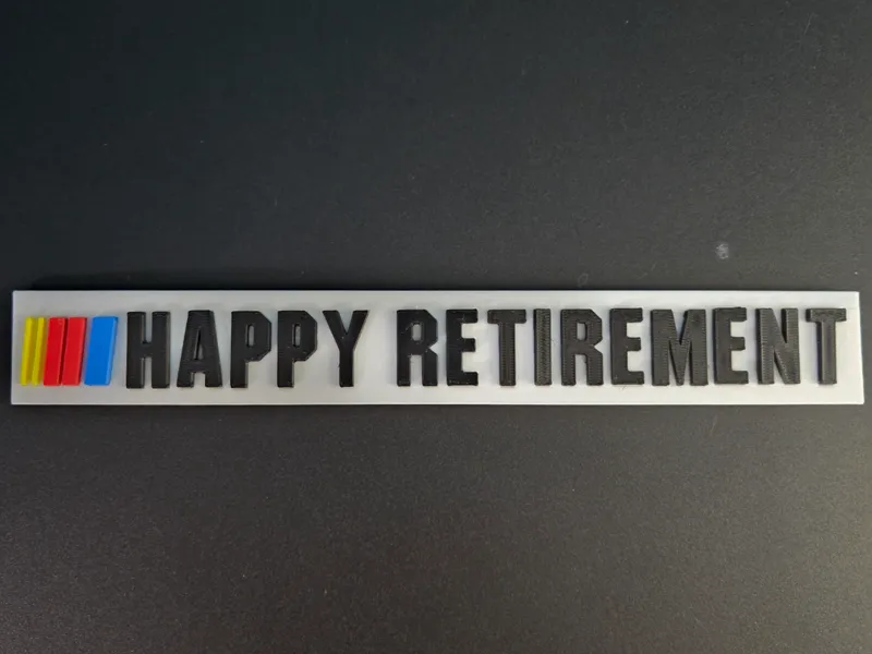 NASCAR Happy Retirement Logo
