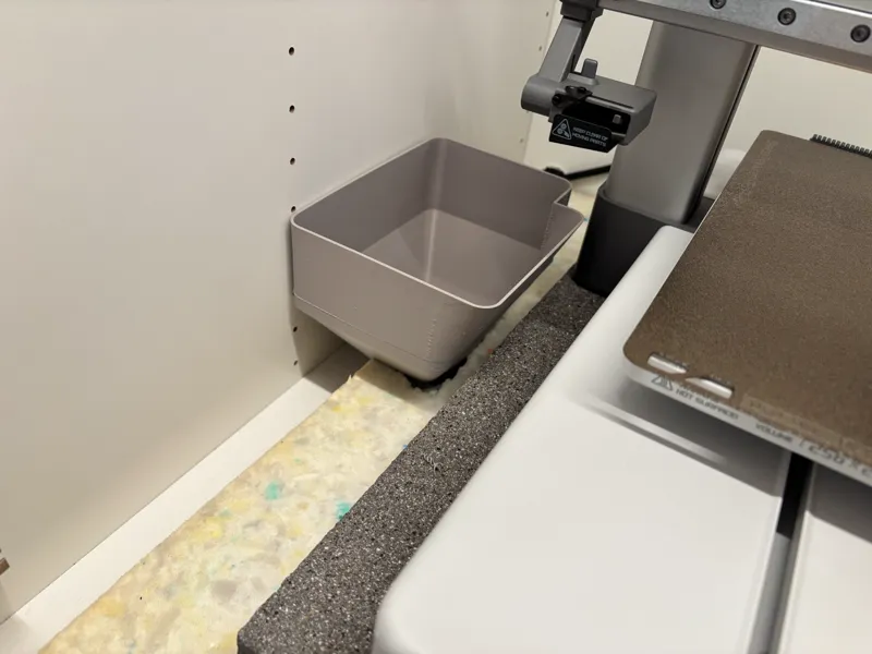 Bambu A1 Poop Chute with funnel at bottom