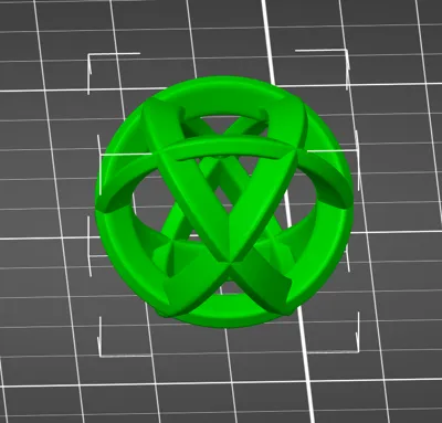 Spheric Celtic Knot Pedant / with Sphere in Sphere