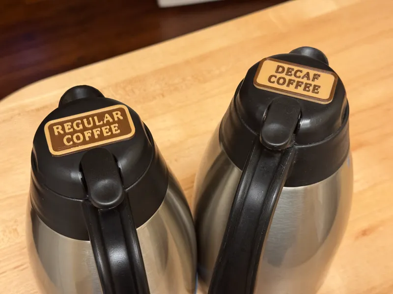 Carafe labels