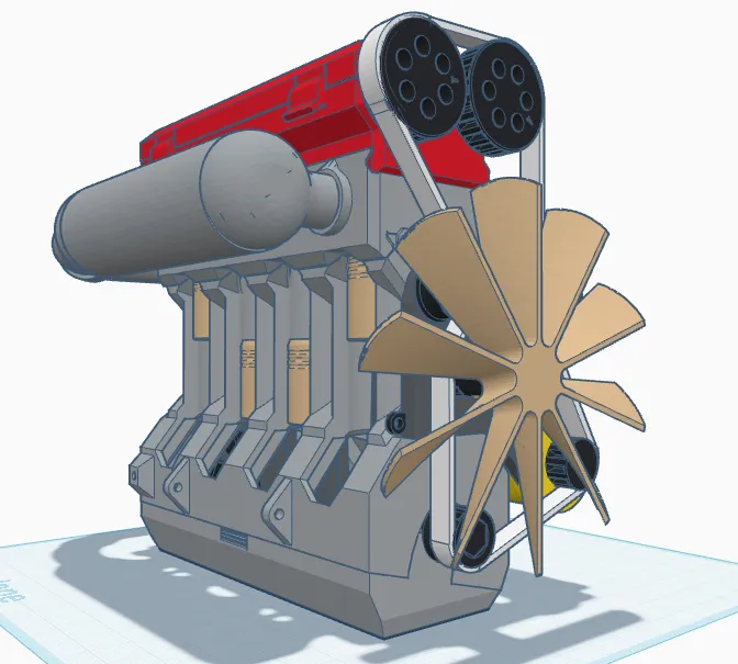 turbo charged model I4 engine