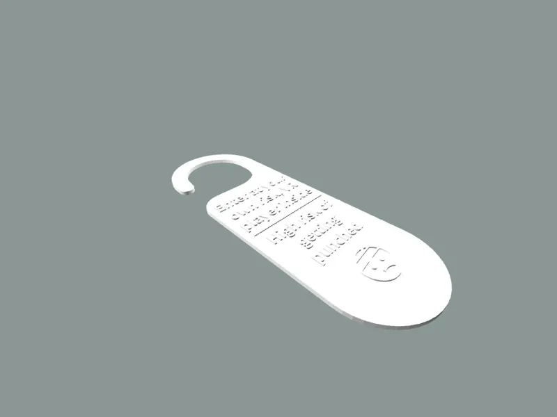Warning, VR player inside Door hanger