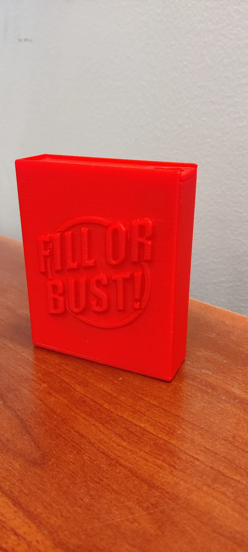 Fill or Bust Game Card & Dice Holder