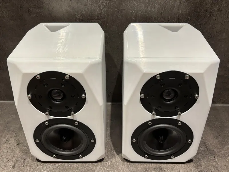 Crystals 3D-Printed Two-Way Loudspeakers