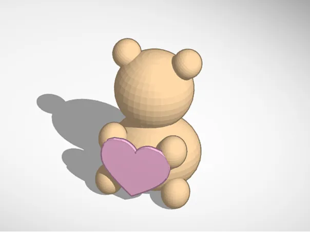 Bear with Pink Heart 