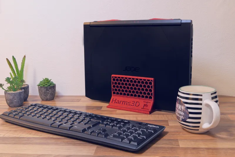 vertical laptop stand for desk space