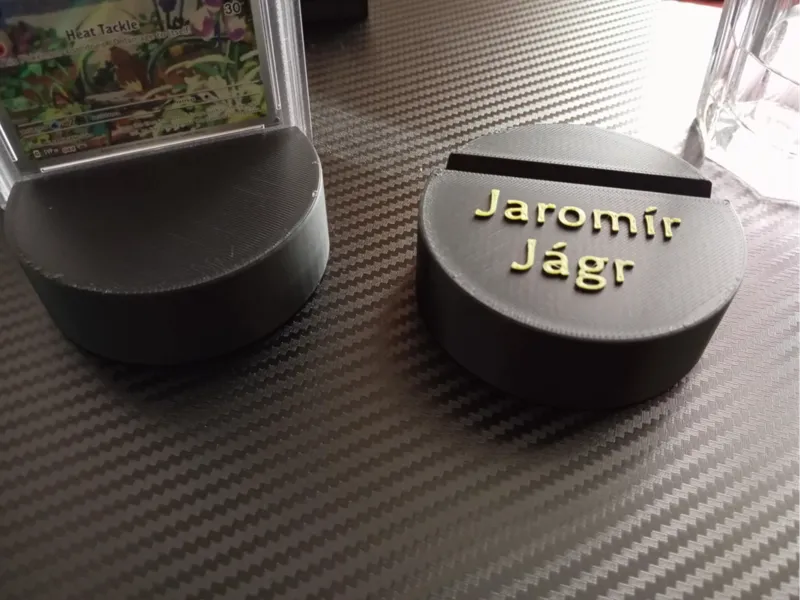 Hockey card holder