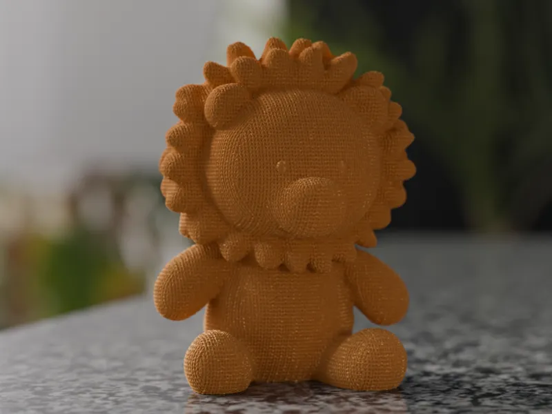 Cute Knitted Lion - Small Weave