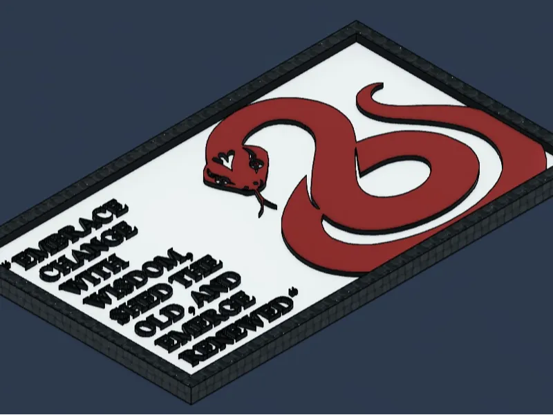 year of the snake wall poster
