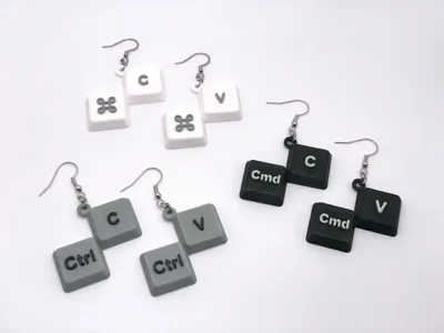 Copy Paste Keycap Earrings