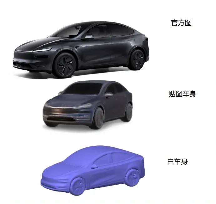 Tesla Model Y 2025 new version car model, 1:64 white car model, wheels ...