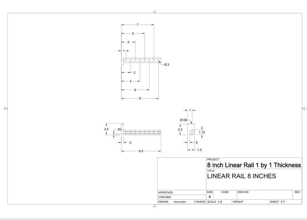 8 Inch Linear Rail - Free 3D Print Model - MakerWorld