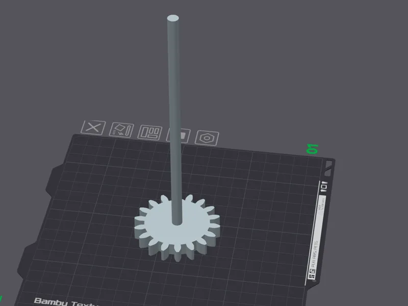 Simple gear and rod for straight rod calibration