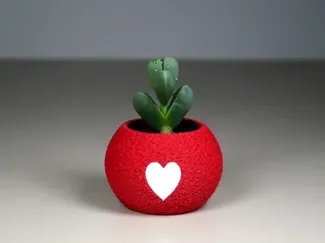 爱心植物小盆栽