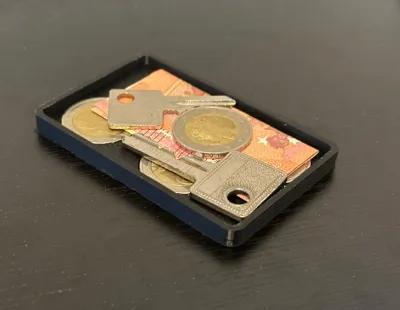 lock card coin compartment+key