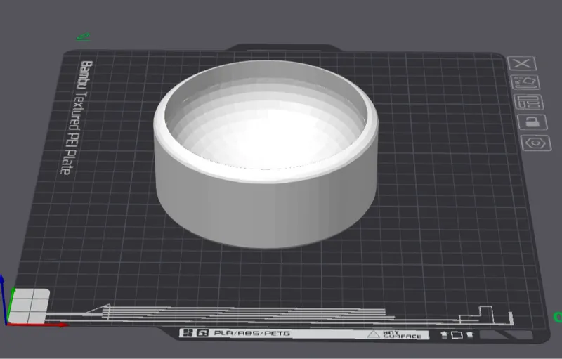 Dog bowl. Small, with round bottom for small dogs.