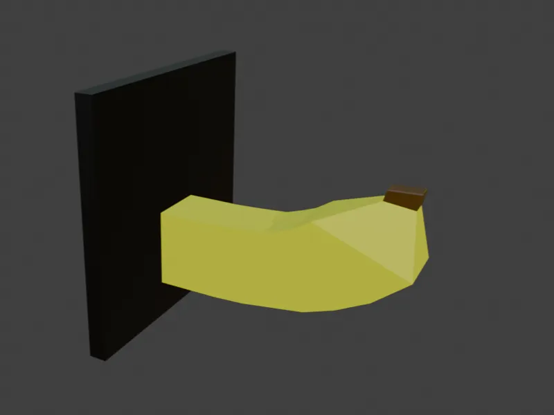 Low poly banana key hook