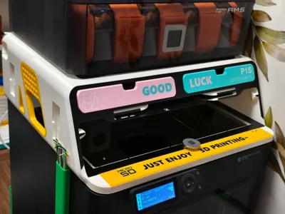 GOOD LUCK Two-Tone Drawer Panel Compatible with AMS Riser V2, suitable for P1S/X1C