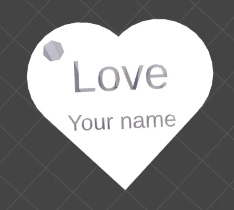 Customizable heart with name