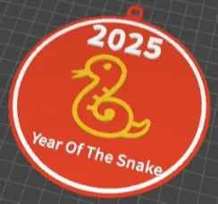 Year Of The Snake Keychain Coaster