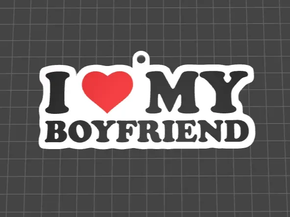 i love my boyfriend keychain valentines gift