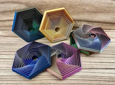 Hexagon Fidget Print In Place
