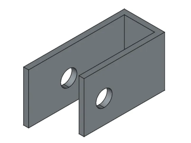 mounting hook with holes