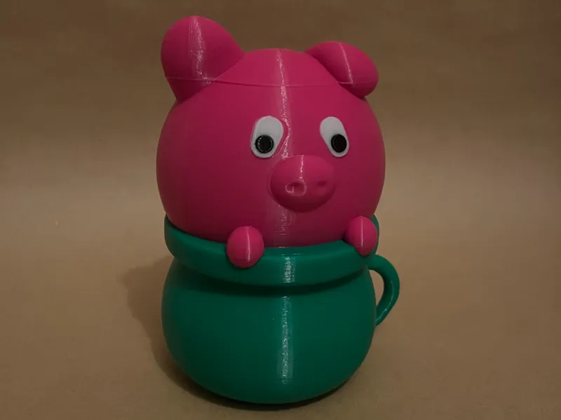 Piggy bank " Świnka w kubku " Pig